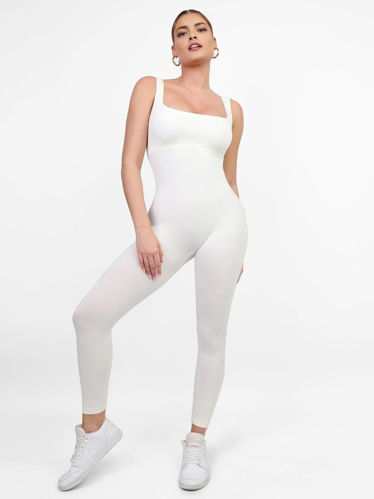 🔥59% OFF Last Day🔥Seamless Square Neck One Piece Sport Jumpsuit Or Romper-3