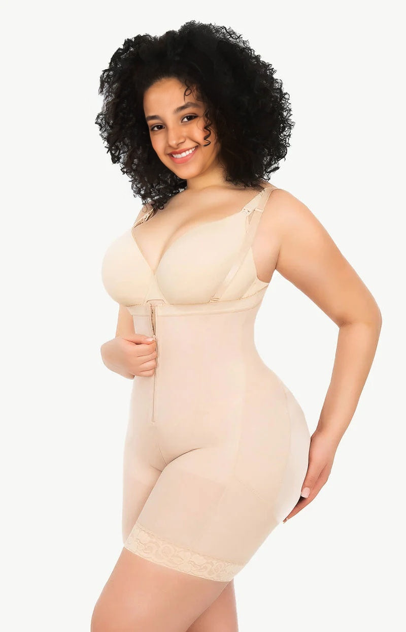 Shaperfec™ Firm Tummy Compression Bodysuit Shaper With Butt Lifter