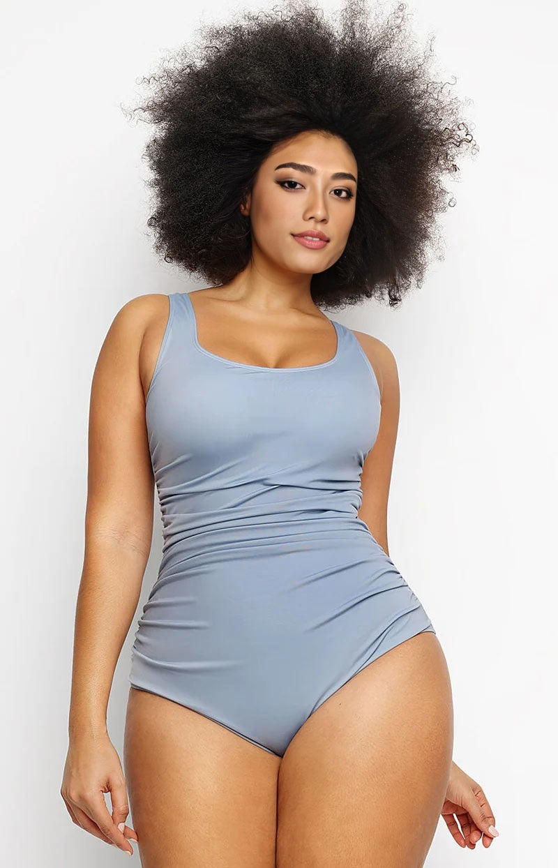 Shaperfec™ Smart Sculpt Ruched Front Swimsuit