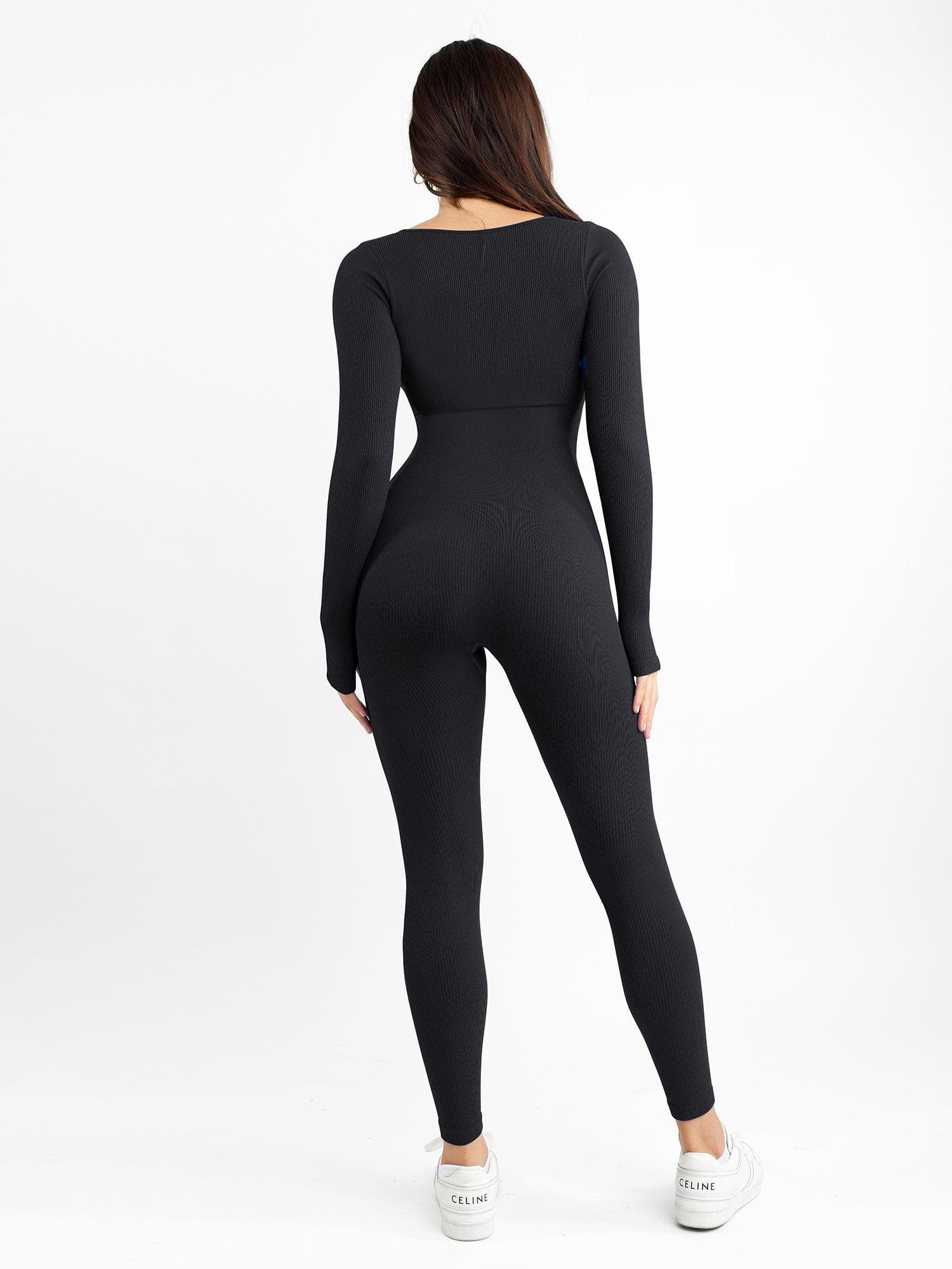 🔥59% OFF Last Day🔥Seamless Square Neck One Piece Sport Jumpsuit Or Romper-3