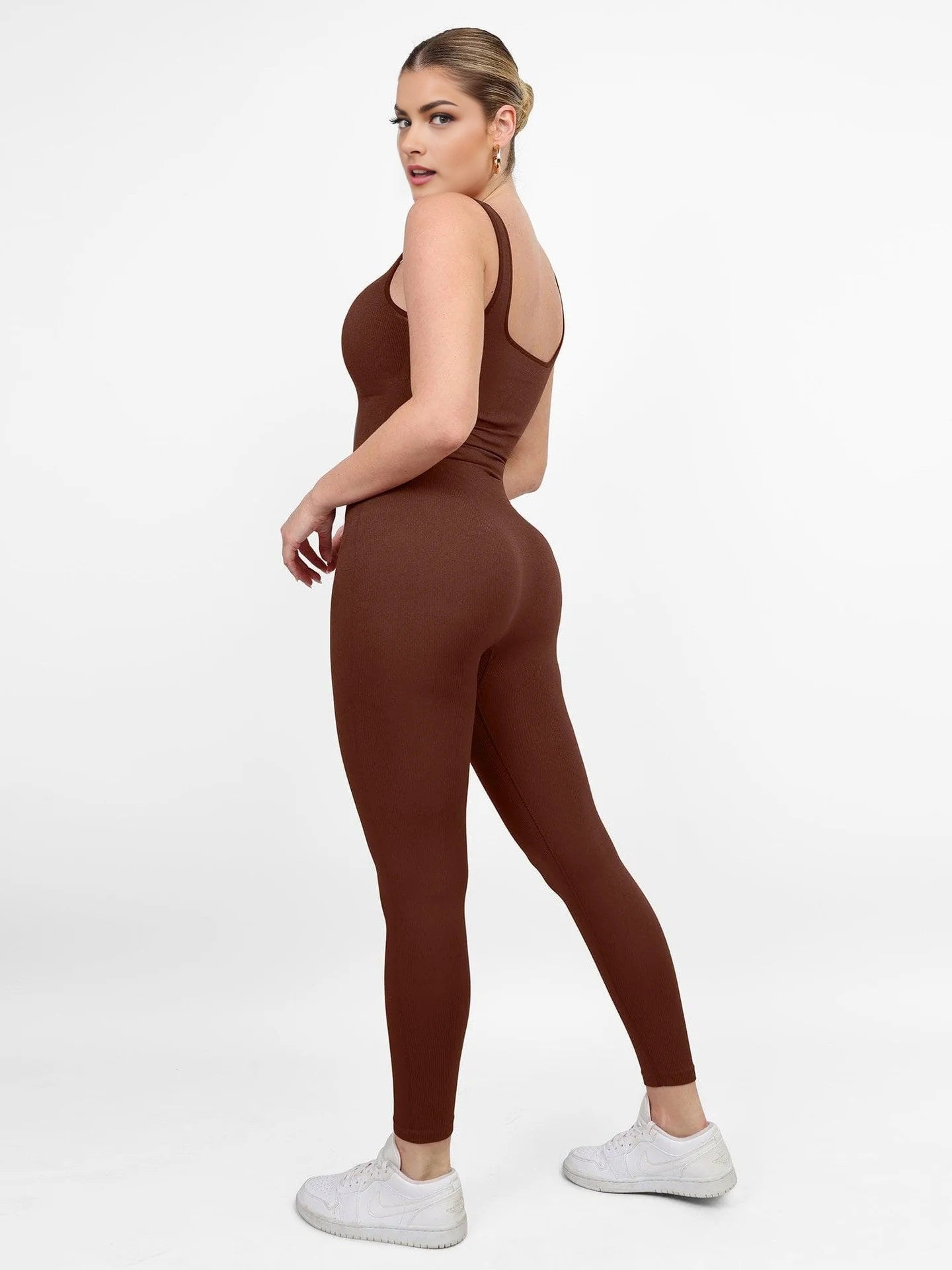 🔥59% OFF Last Day🔥Seamless Square Neck One Piece Sport Jumpsuit Or Romper-3